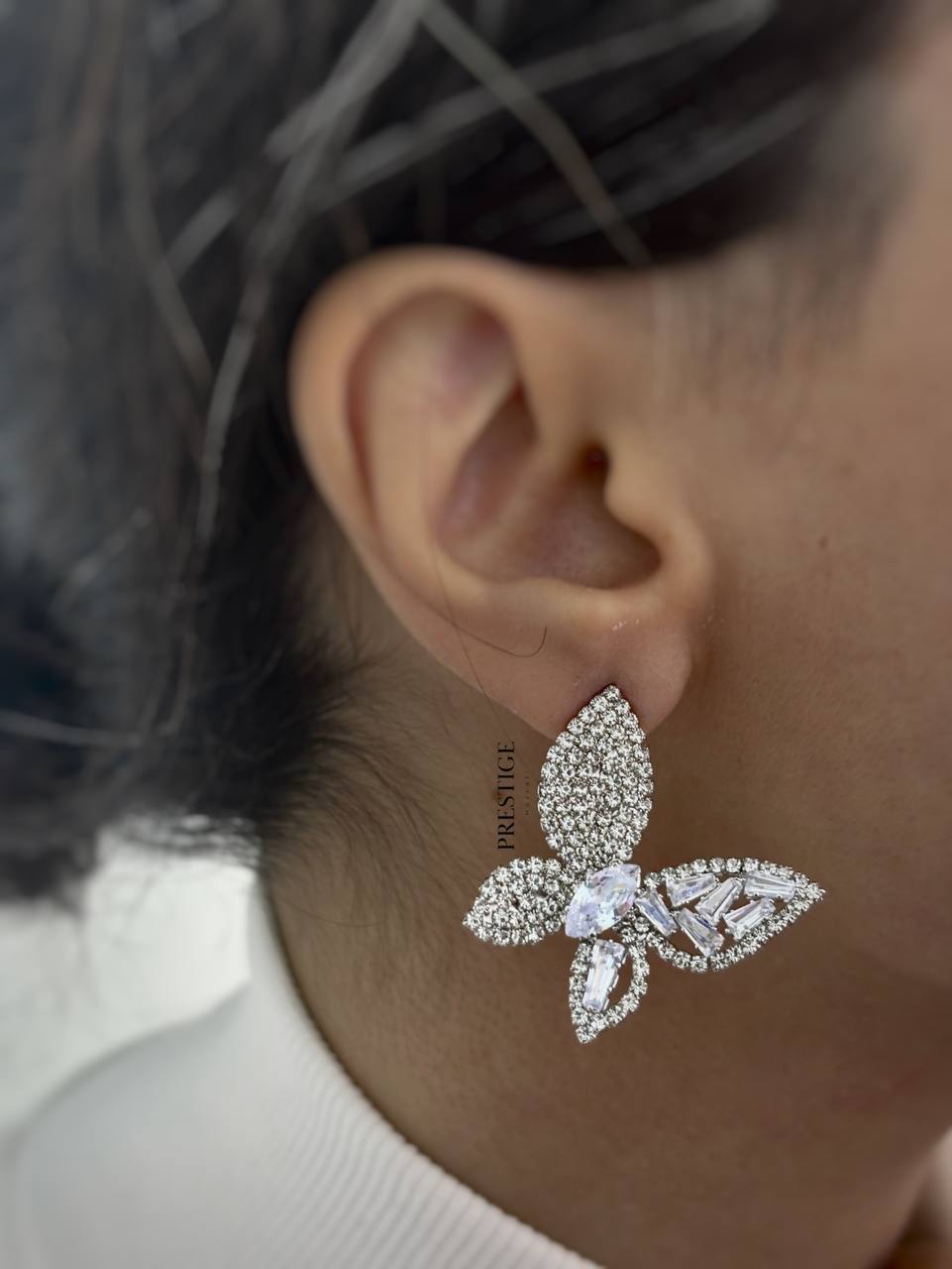 گوشواره جواهری پروانه 