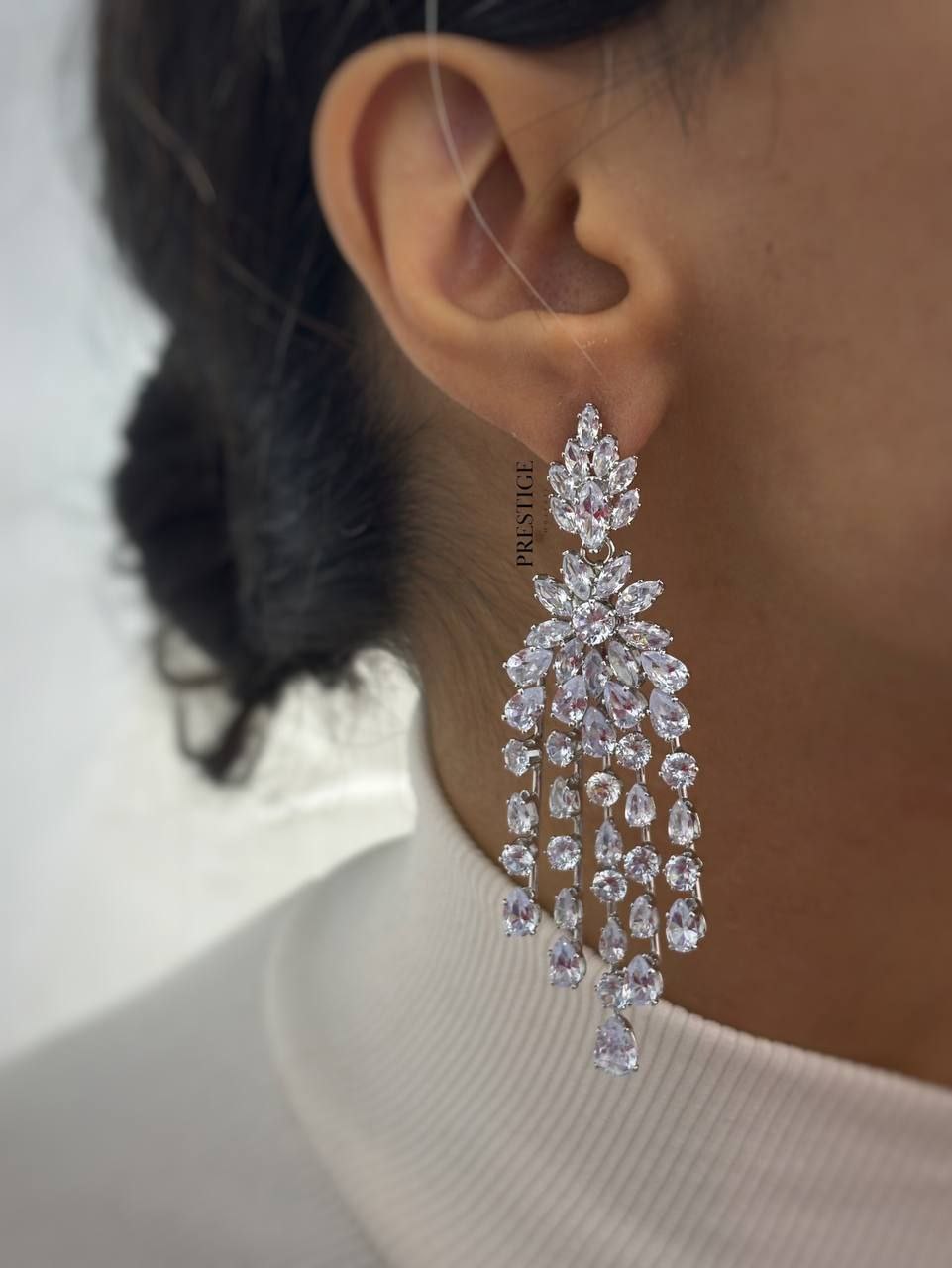 گوشواره جواهری گل 