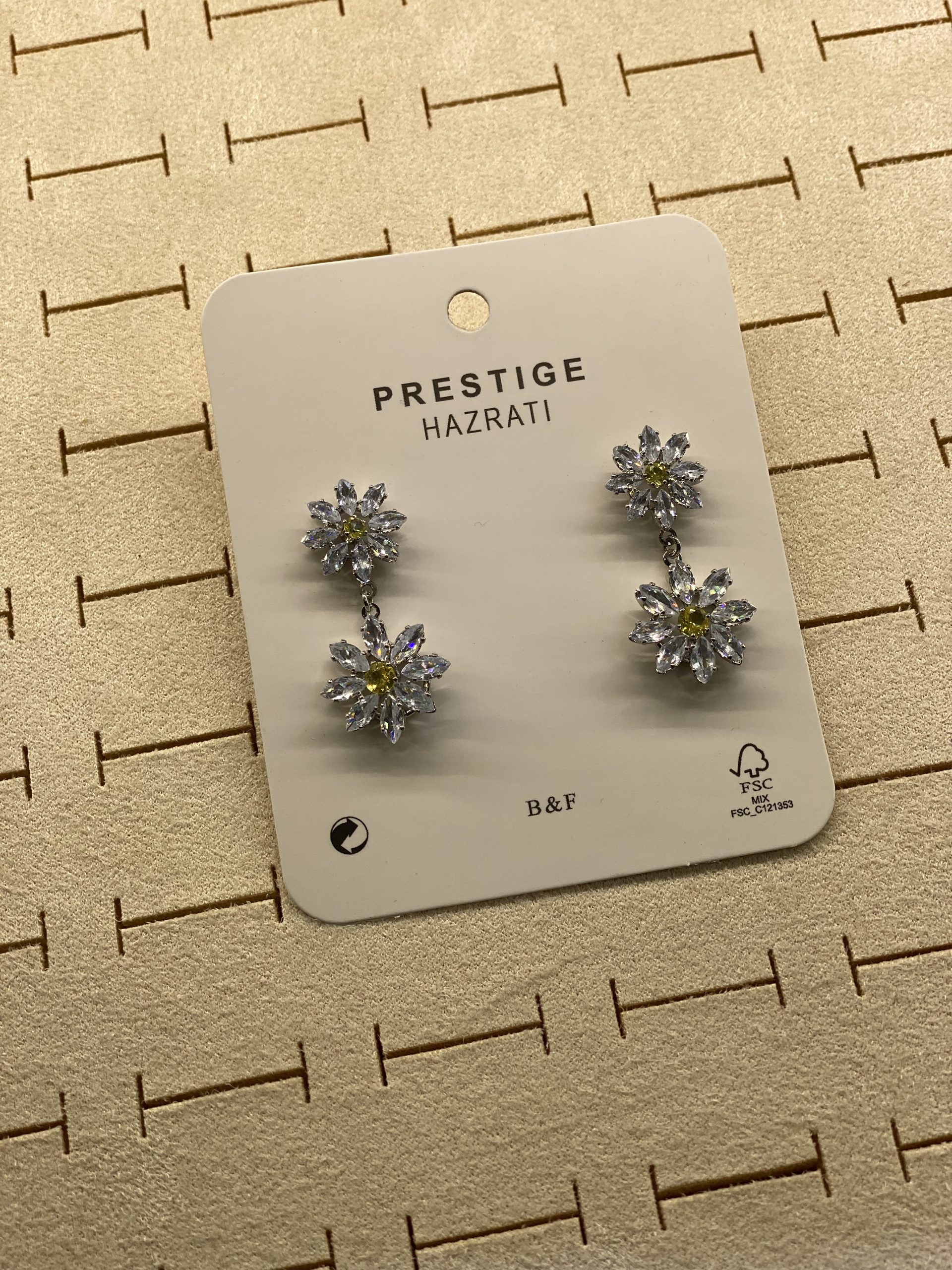 گوشواره جواهری گل 