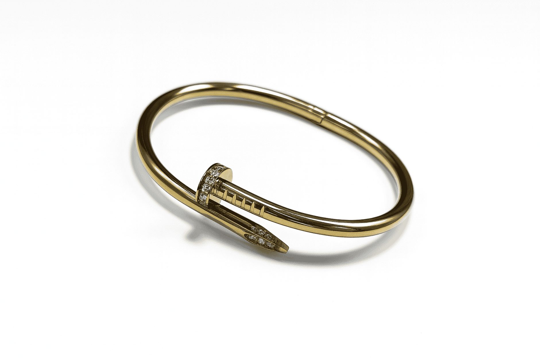 دستبند کارتیه میخ نگین دار