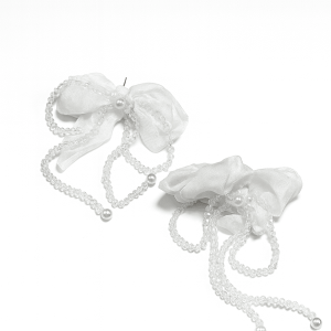 گوشواره پاپیون پارچه ای