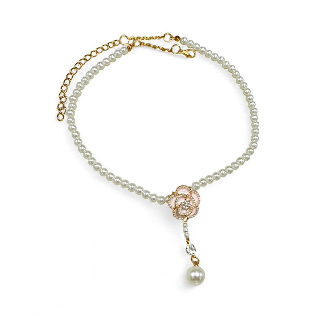 گردنبند گل مرواریدی